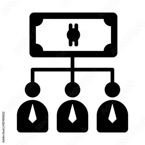 Payroll Icon - Solid Black