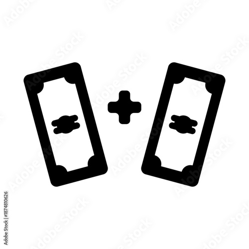 Compensation Icon - Solid Black