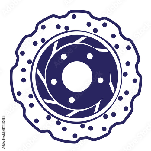 brake disc rotor automotive part illustration isolated on transparent background