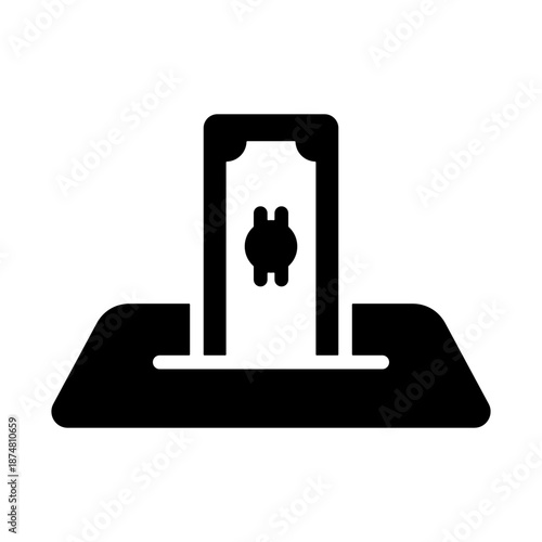 Direct Deposit Icon - Solid Black