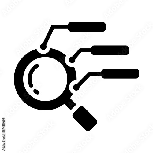 Kpi Tracking Icon - Solid Black