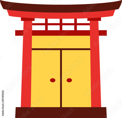 Japanese Torii Gate Illustration
