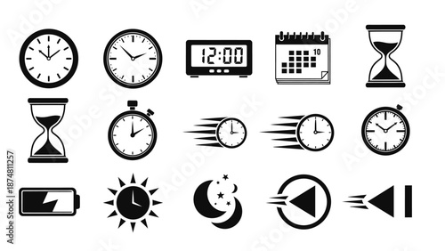 vector illustration of a time