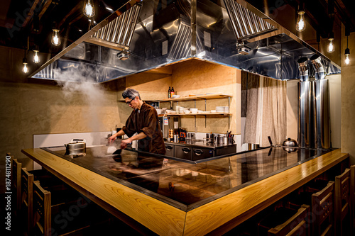 タッパン焼き店内カウンター