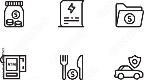 Financial Icons Set for Business and Investment