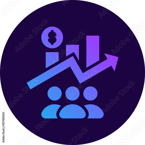 Per capita icon for gross domestic product (GDP), business, website, application, printing, document, poster design, etc