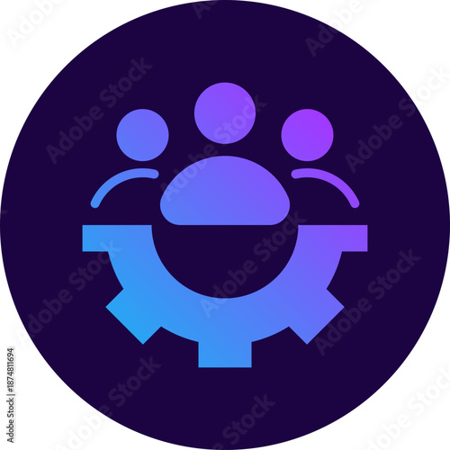 Workforce management icon for gross domestic product (GDP), business, website, application, printing, document, poster design, etc