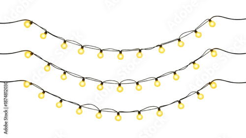 Elegant glowing string lights creating a festive and cheerful ambiance for parties and special occasions