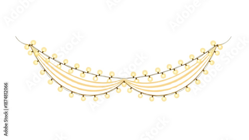 Festive string lights garland with soft glowing bulbs, perfect for celebrations