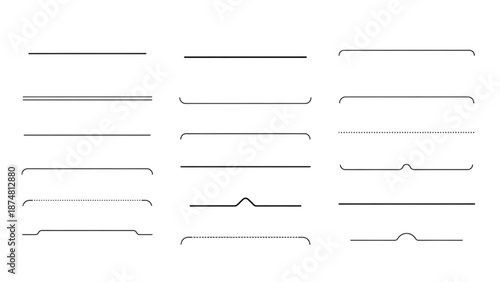 Collection of decorative line separators and dividers for graphic design