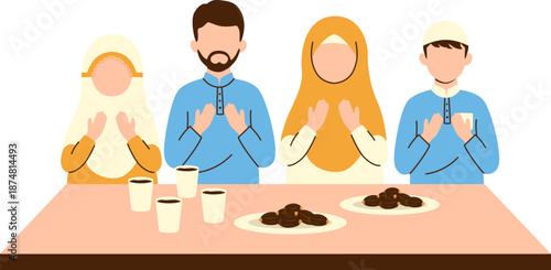 Ramadan Iftar Family Prayer