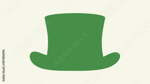 Green Top Hat Illustration Isolated.