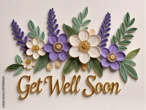 Paper Quilling Style of Soft Neutral Bloom Thanks
