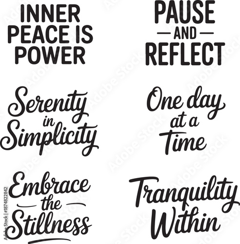 Inner peace is power pause and reflect embrace stillness serenity in simplicity