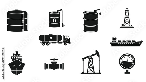 Industrial oil and gas equipment storage tanks ships and drilling rigs