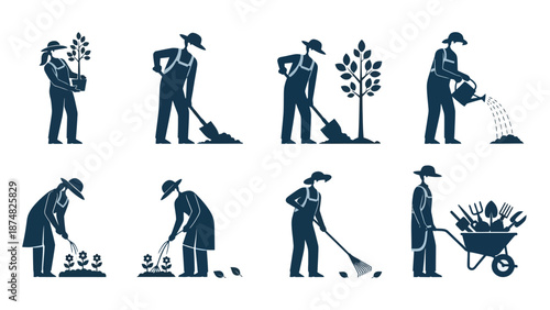 Gardening process illustrated from sowing seeds to harvesting crops a visual journey