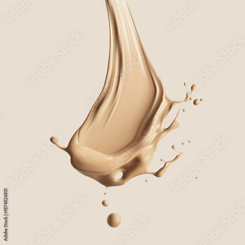 크리미한 리퀴드 스플래시 배경