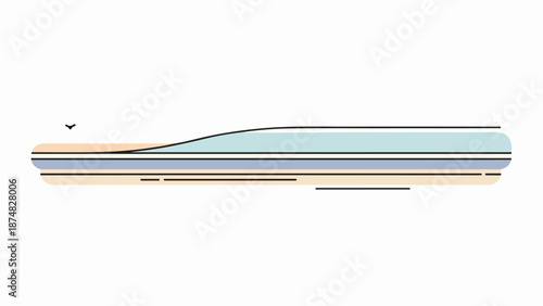 Sleek elongated object with streamlined aerodynamic design and gradient color sections