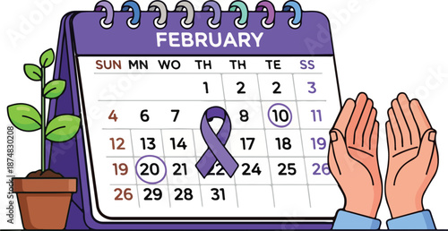 Young man enjoying music while walking in a park with friends on February