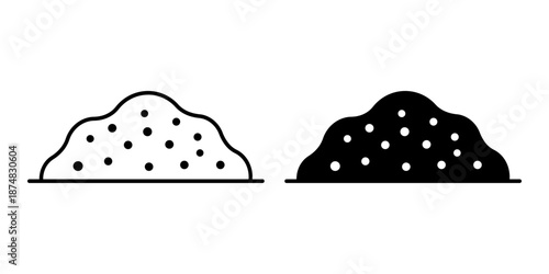 Soil Black Icon Bundle for Agriculture and Gardening Concepts