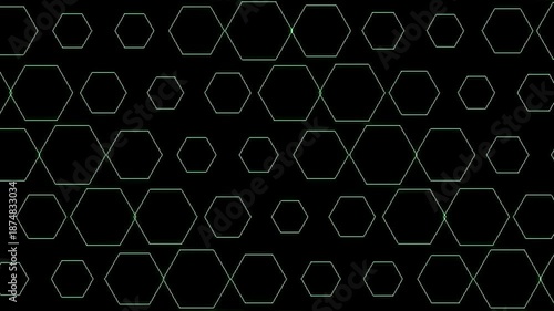Black Background with White Hexagon Pattern.