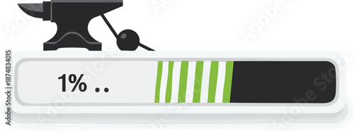 Anvil on progress bar loading