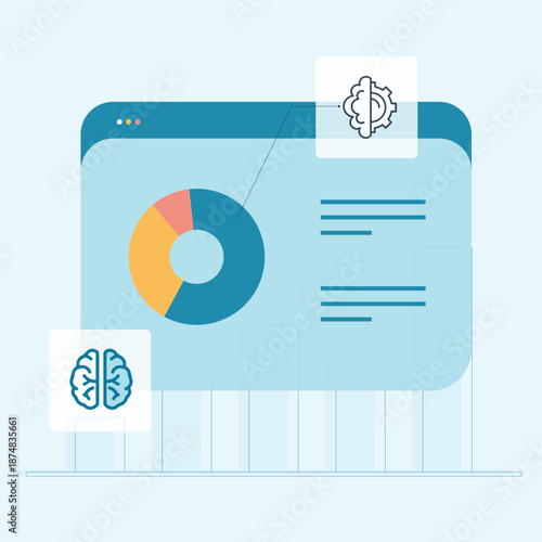Modern Analyzing artificial intelligence trends and forecasting future business growth through data visualization and market analysis