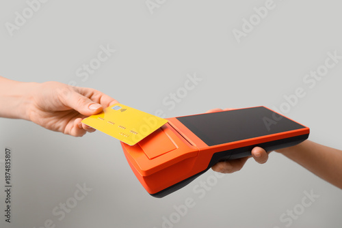 Female hands with payment t...