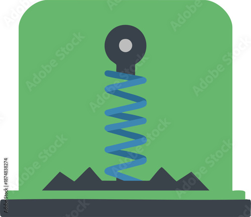 A dangerous trap with a spring