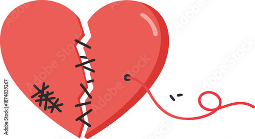 Mending a broken heart with sewing