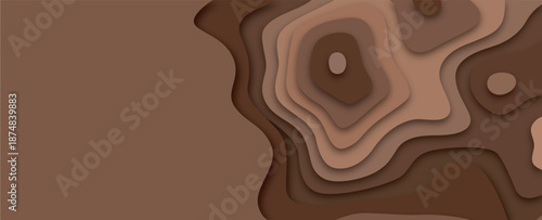 Topographical map of a mountainous landscape