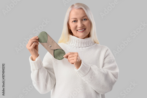 Mature woman with reusable ...