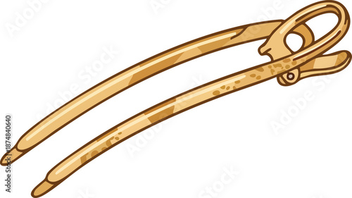 Elegant Golden Hairpin Accessory