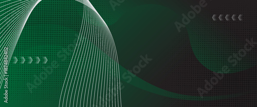 Abstract Green Fluid Banner Template. Modern background design. gradient color. Dynamic Waves. Liquid shapes composition. Fit for banners