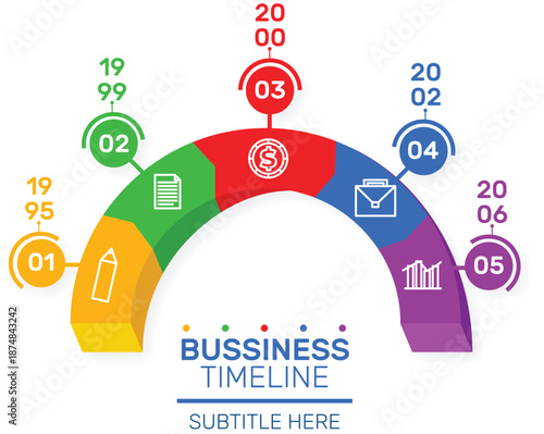 Vibrant infographic graphics including circle graphs and horizontal bars vector