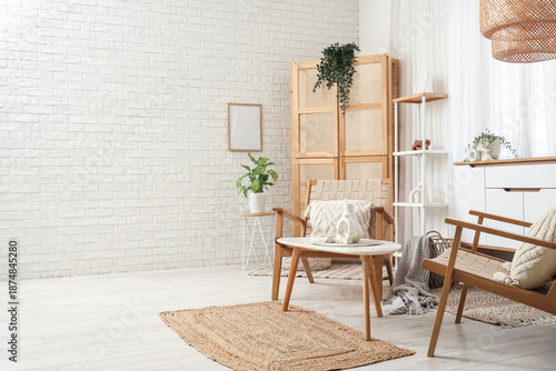 Interior of light living ro...