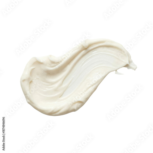 Foto Textured off-white cosmetic cream smear swatch