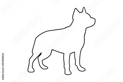 Dog outline icon vector. Pet vector illustration