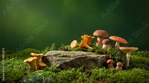 mushrooms in the forest