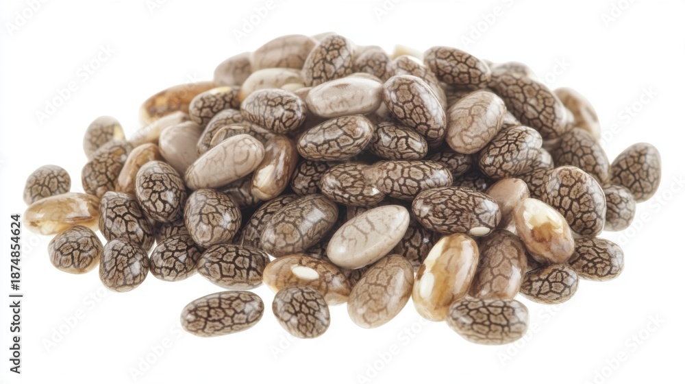 Fototapeta premium Pile of Chia Seeds Isolated on White Background