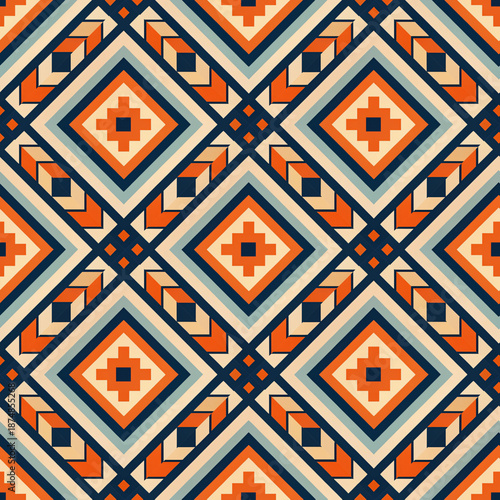 Wallpaper Mural seamless pattern with geometric shapes. vector illustration Torontodigital.ca