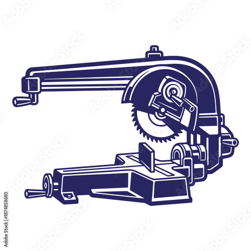 Radial arm saw machine for wood cutting and carpentry work  a versatile tool for precise angled cuts