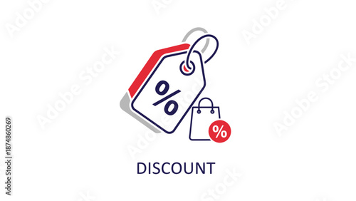 Eye-catching graphic representing sales and special offers, perfect for retail promotions and e-commerce marketing, symbolizing value and affordability