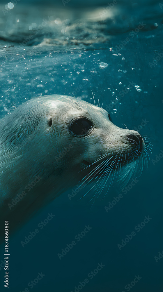 Fototapeta premium seal in water