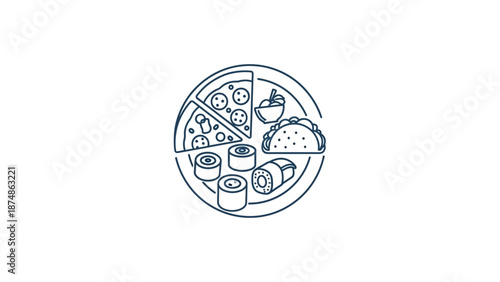 assorted pizza toppings on plate.