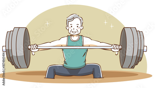 heavy barbell strength vitality senior fitness build muscle prioritize physical well-being retirement geriatrics gym culture personal training