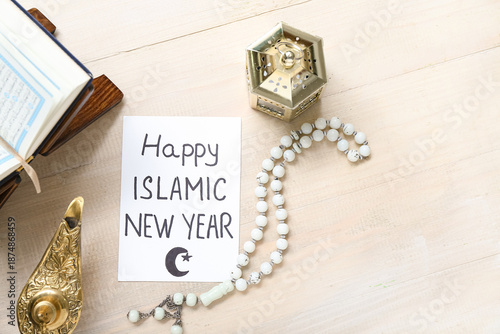 Card with text HAPPY ISLAMI...