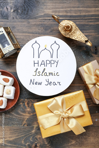 Card with text HAPPY ISLAMI...