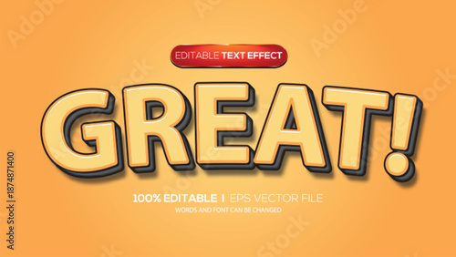 3d text effect great theme