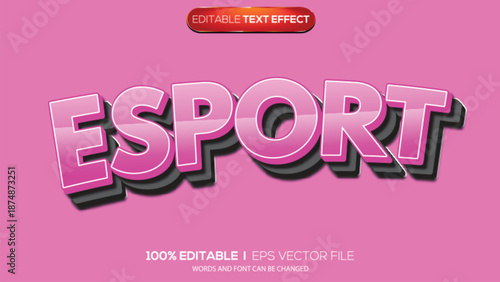 3d text effect sport theme